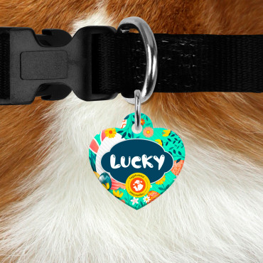 Médaille Cœur Pâques pour chien et chat