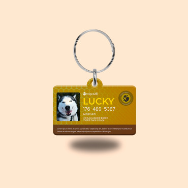Bee Rectangular ID Tag for Dogs and Cats