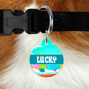 Candies Round ID Tag for Dogs and Cats